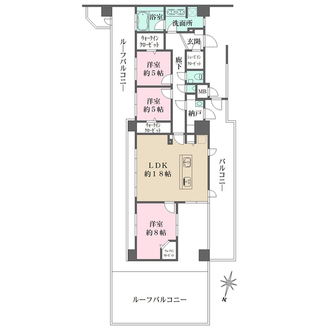 アクロス原ブルームテラスの間取図