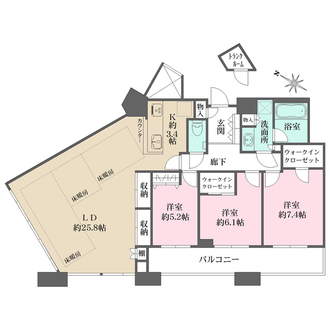 センターマークスタワーの間取図
