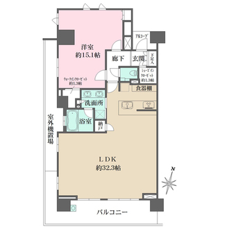 ザ・パークハウス桜坂サンリヤンの間取図