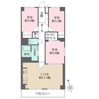 メゾンドール野間の間取図