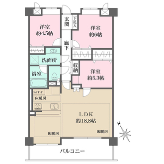 パークハウス高宮二丁目の間取図