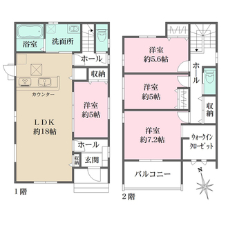 ２号棟の間取図