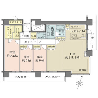 照葉ザ・タワーの間取図