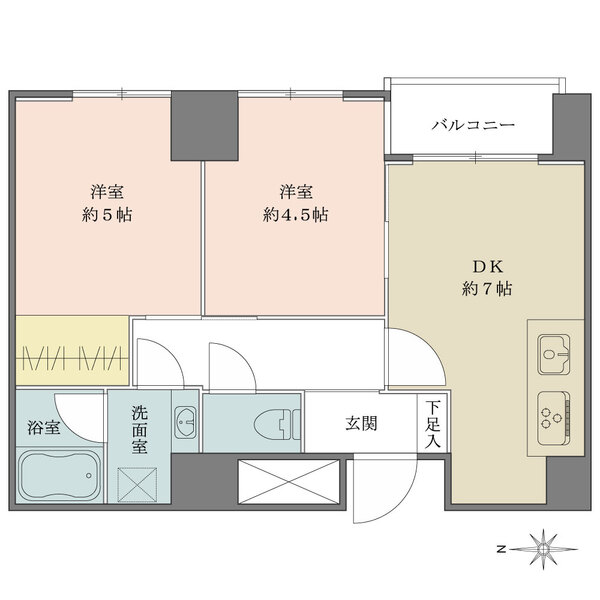マンション小石川台の間取図