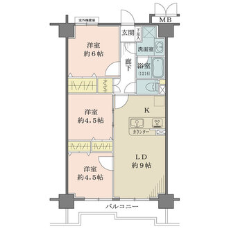 ダイアパレスグランヤード北綾瀬の間取図