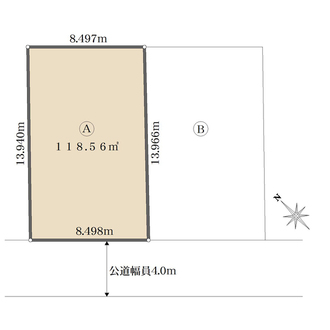 A区画の間取図