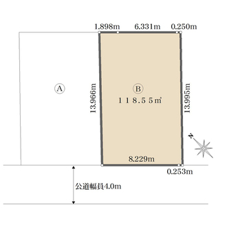 B区画の間取図