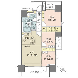 クレヴィア茗荷谷文京の丘の間取図
