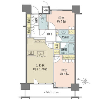 音羽パークハウスの間取図