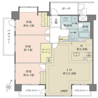 藤和本郷壱岐坂ホームズの間取図