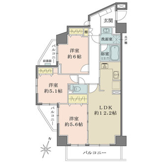 藤和シティホームズ西日暮里の間取図