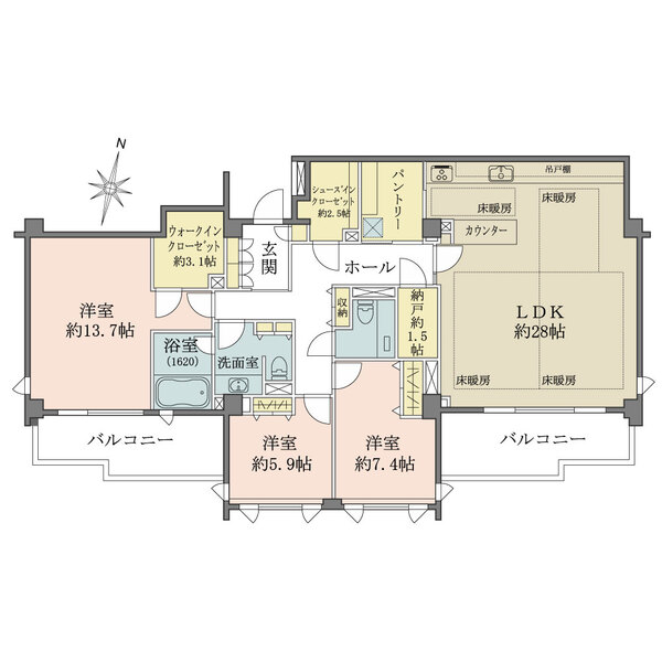 代々木公園パーク・マンションの間取図