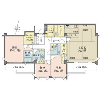 代々木公園パーク・マンションの間取図