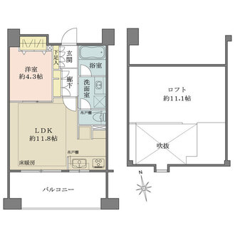 イニシアイオ湯島三組坂上の間取図