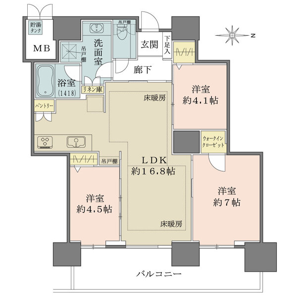 パークシティ武蔵小杉ステーションフォレストタワーの間取図