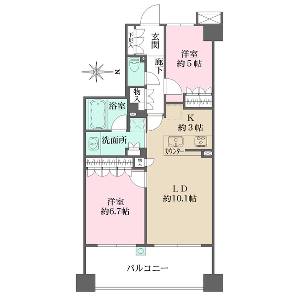 BELISTA溝の口の間取図