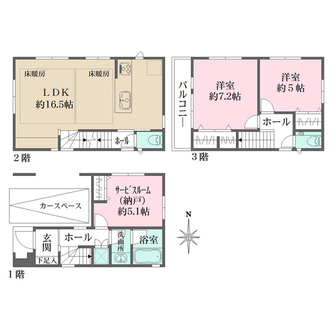 1号棟の間取図