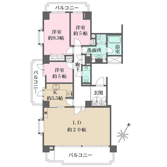 パークハウス多摩川北四番館の間取図