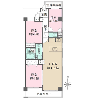 ステイツ武蔵中原の間取図