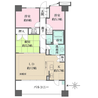 BELISTA溝の口の間取図