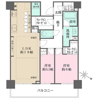 リヴァリエＣ棟の間取図