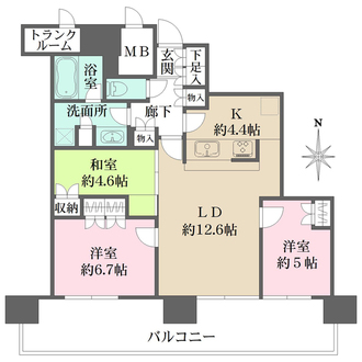 パークシティ武蔵小杉ステーションフォレストタワーの間取図