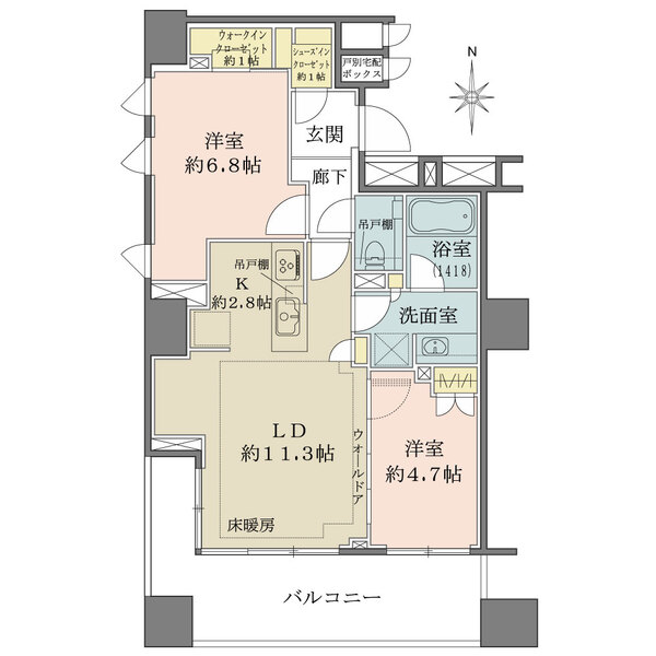 ザ・パークハウス大森タワーの間取図