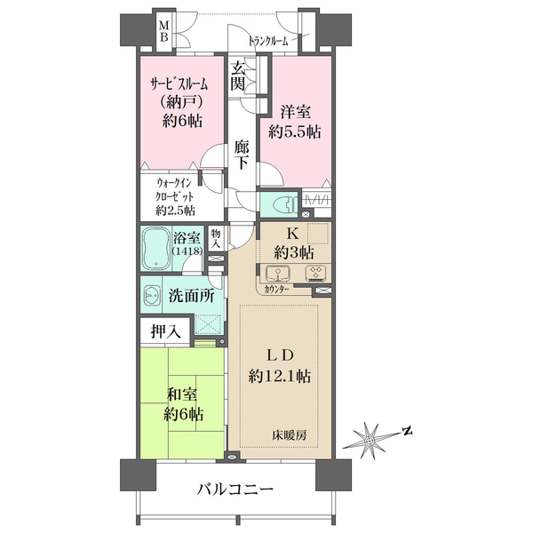 東京ナイルの間取図
