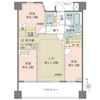 ザ・パークハウス南大井の間取図