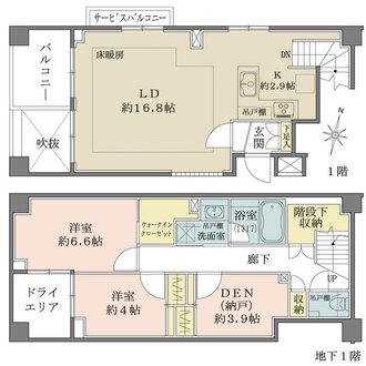 オープンレジデンス御殿山の間取図