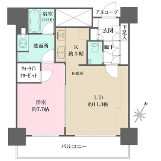 カテリーナ三田タワースイートの間取図