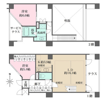 リフュージュ・Kの間取図