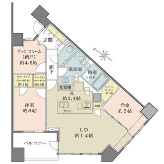 ザ・パークハウス大井町レジデンスの間取図
