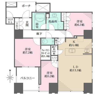 ワールドシティタワーズキャピタルタワーの間取図