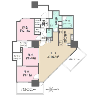 プライムパークス品川シーサイドザ・タワーの間取図