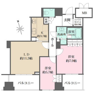 パークハウス芝タワーの間取図