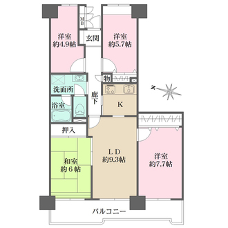大森海岸パークハウスの間取図