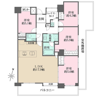 藤和シティホームズ大井町駅前の間取図