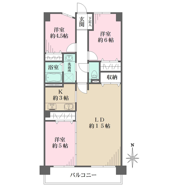 宝マンション松原の間取図