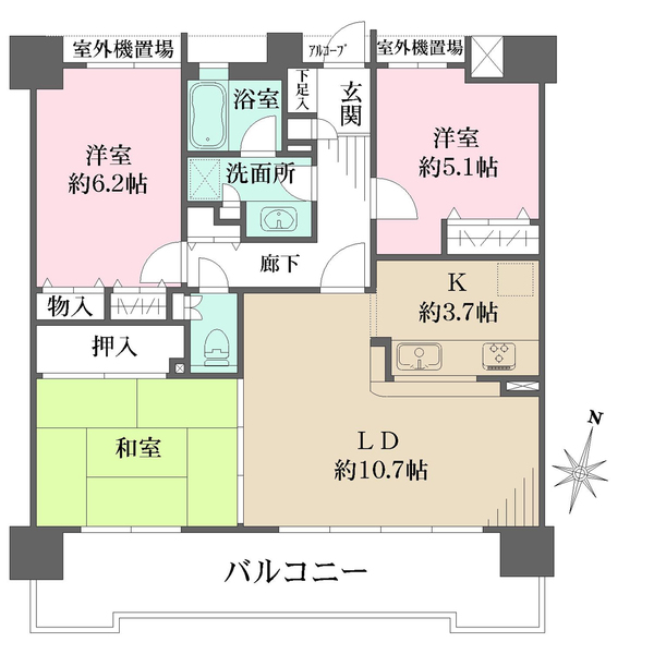 藤和シティホームズ熱田の杜の間取図