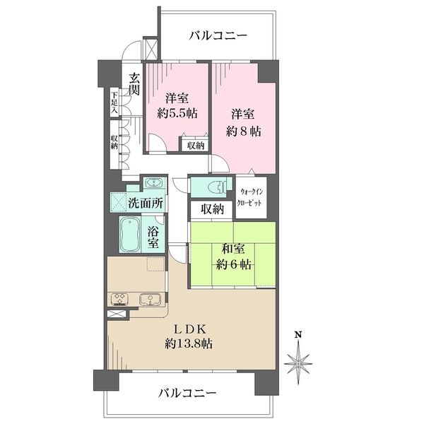 ザ・サザンクロスの間取図
