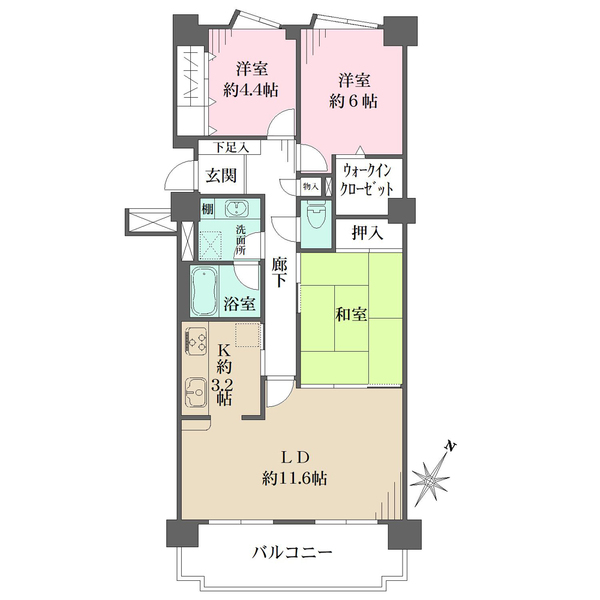 藤和主税町ホームズの間取図