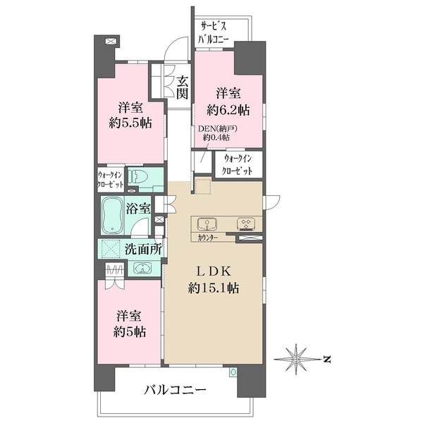 シティタワー葵の間取図