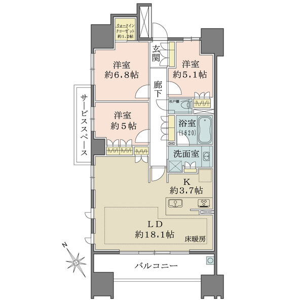 ザ・パークハウス名古屋の間取図