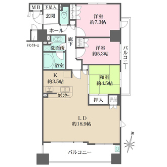 モアグレース鳴子の間取図