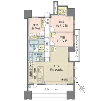 ザ・パークハウス名古屋の間取図