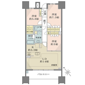 ザ・パークハウス名古屋の間取図