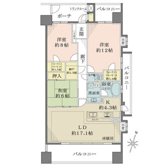 BELISTAタワー一宮の間取図