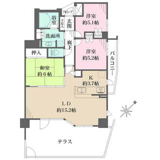 藤和犬山ホームズの間取図