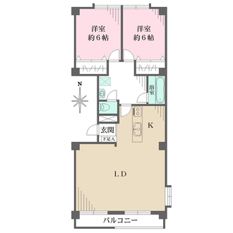 筒井ハイツ北館の間取図